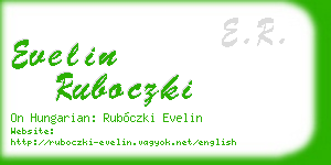 evelin ruboczki business card